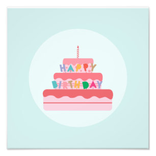 Happy Birthday Foto Print
