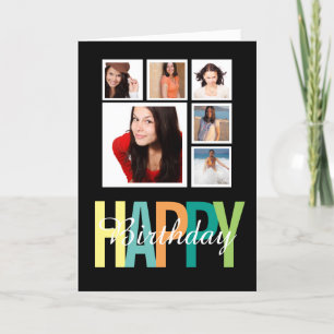 Happy Birthday Foto Template Personalisiert Karte