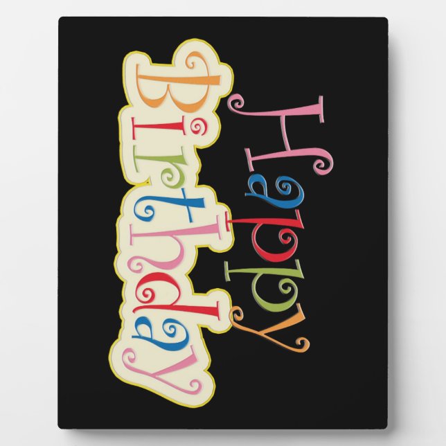 Happy Birthday Fotoplatte (Vorderseite)