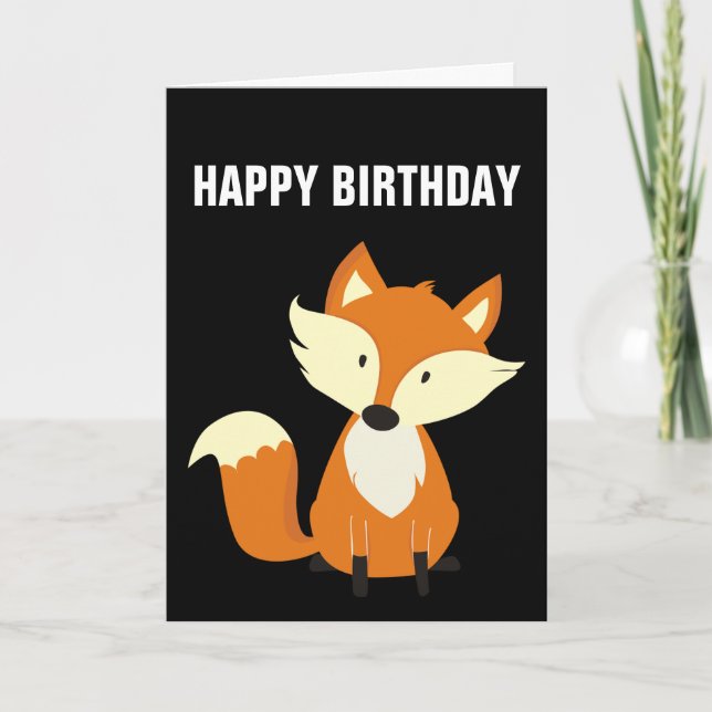 HAPPY BIRTHDAY FOXY FOX CARDS KARTE (Vorderseite)