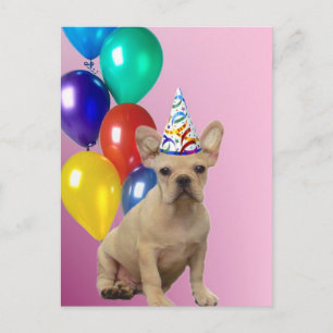 Happy Birthday French Bulldog Postkarte