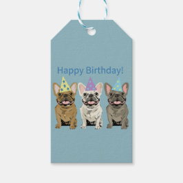 Happy Birthday! French Bulldogs Geschenkanhänger
