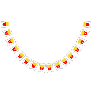 Happy Birthday French Fries Wimpelkette