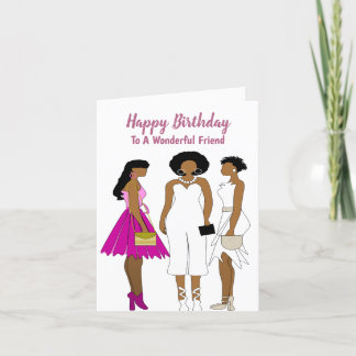 Happy Birthday Friend Afrikanischer Geburtstag Dankeskarte