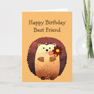 Happy Birthday Friend Hedgehog Hug, Hedgehug Karte
