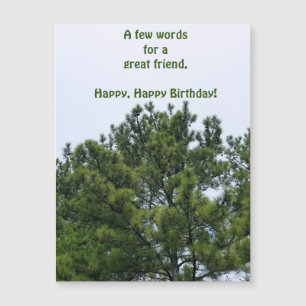Happy Birthday Friend Magnetic Card Magnetkarte