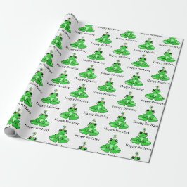 Happy Birthday Frog Geschenkpapier