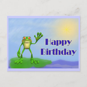 Happy Birthday Frog Postkarte