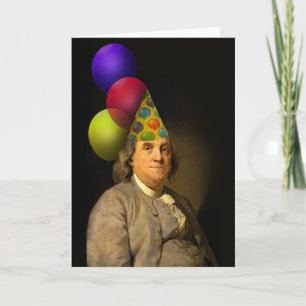 Happy Birthday From Ben Franklin - the Party Boy Karte
