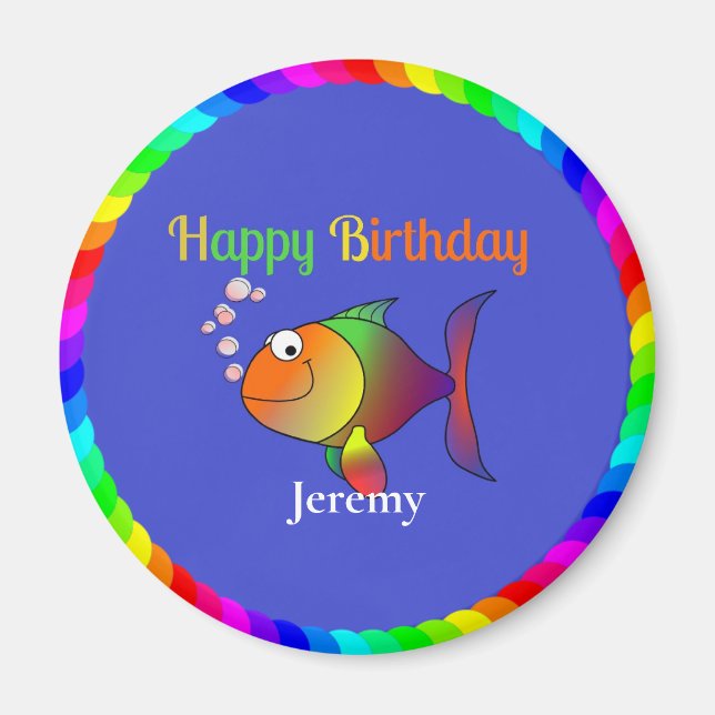 Happy Birthday from Bubbles the Fish Magnet (Vorne)