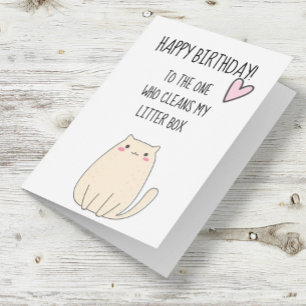 Happy Birthday From Cat Funny Niedlicher Spaß Karte
