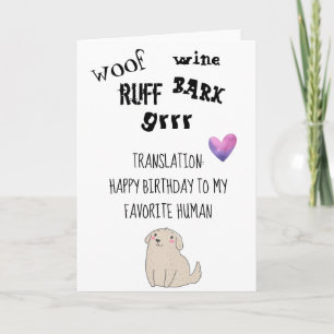 Happy Birthday From Dog Niedlich Funny Card Karte