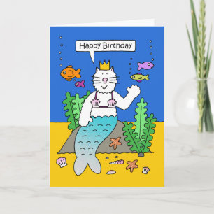 Happy Birthday from the Purrmaid Karte