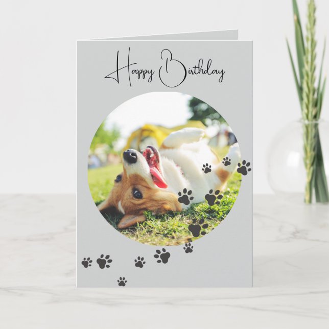 Happy Birthday from Your Furry Friend 2 Photos   Karte (Vorderseite)
