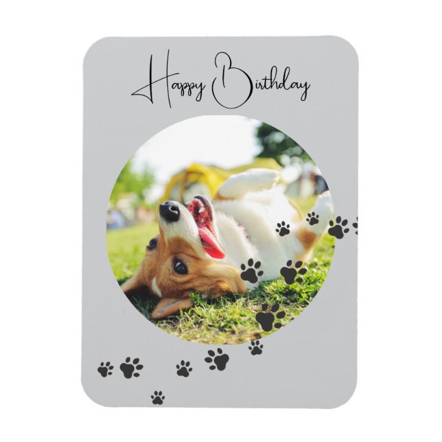 Happy Birthday from Your Furry Friend 2 Photos   Magnet (Vertikal)