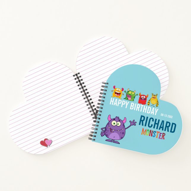 Happy Birthday FUN Monsters kids Notizbuch (Innenseite)