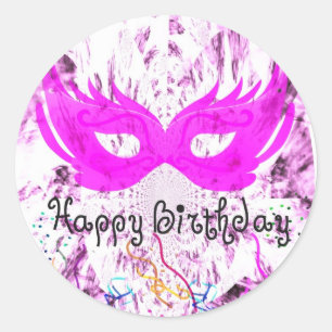 Happy Birthday Fun Runder Aufkleber