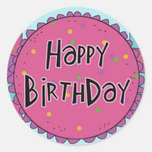Happy Birthday Fun Stickers