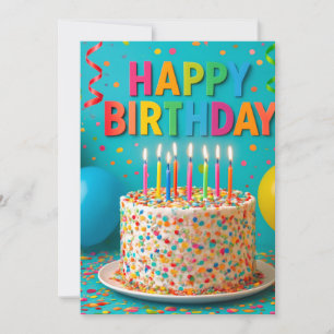 Happy Birthday Funfetti Karte