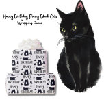 Happy Birthday Funny Black Cats Wrapping Paper Geschenkpapier<br><div class="desc">Feiern Sie mit unserem "Happy Birthday Funny Black Cats Wrapping Paper" im Stile der Katze. Dieses skurrile und charmante Design besticht durch eine spielerische Auswahl an Katzen,  die sich in einer komischen Geburtstagskunst vergnügen und Ihren Geschenkveranstaltungen eine köstliche Touch verleihen. #Geburtstag #cat #kitty</div>