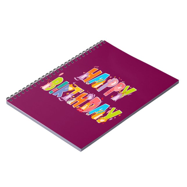 Happy Birthday Funny Cat Lover Bday Celebration Notizblock (Linke Seite)