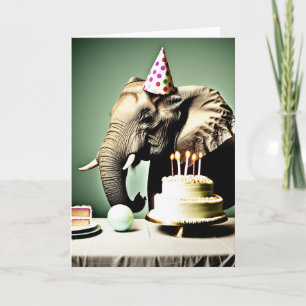 Happy Birthday Funny   Elefant Karte