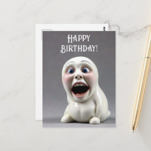 Happy Birthday Funny Figurine Postkarte