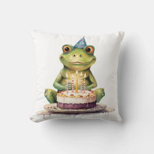 Happy Birthday Funny Frosch Kissen