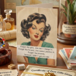 Happy Birthday Funny Sprichwort Retro Frau Karte<br><div class="desc">Dieses Design wurde mithilfe von digitaler Kunst erstellt und kann in dem Bereich personalisiert sein, der zur Verfügung gestellt wird, oder indem Sie den Klick wählen, um weitere Optionen anzupassen und den Namen, die Initialen oder die Wörter zu ändern. Sie können auch die Textfarbe und den Textstil ändern oder den...</div>