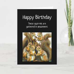Happy Birthday Funny Squirrel Tier Spaß Karte