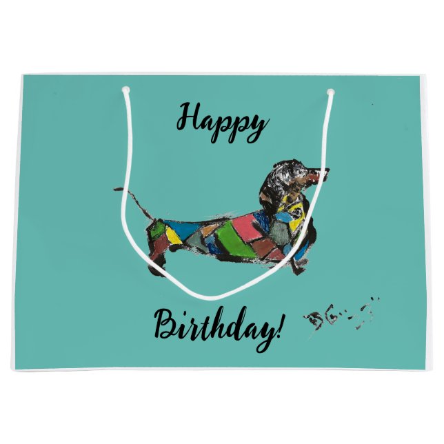 Happy Birthday G Große Geschenktüte (Vorderseite)