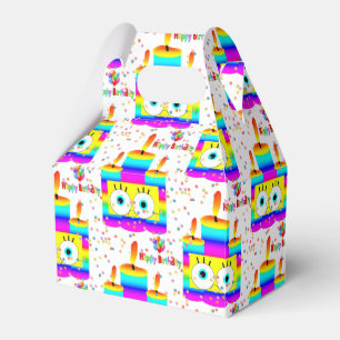 Happy Birthday Gable Favor Box Candles Geschenkschachtel