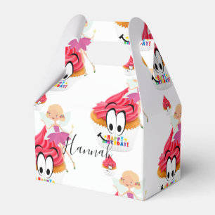 Happy Birthday Gable Favor Box Fairy Cupcake Geschenkschachtel