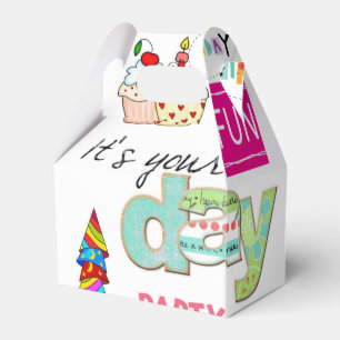 Happy Birthday Gable Favor Box FUN Cupcake Geschenkschachtel