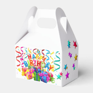 Happy Birthday Gable Favor Box Geschenkschachtel