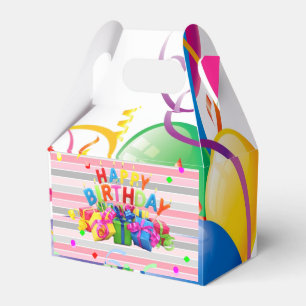 Happy Birthday Gable Favor Box Geschenkschachtel