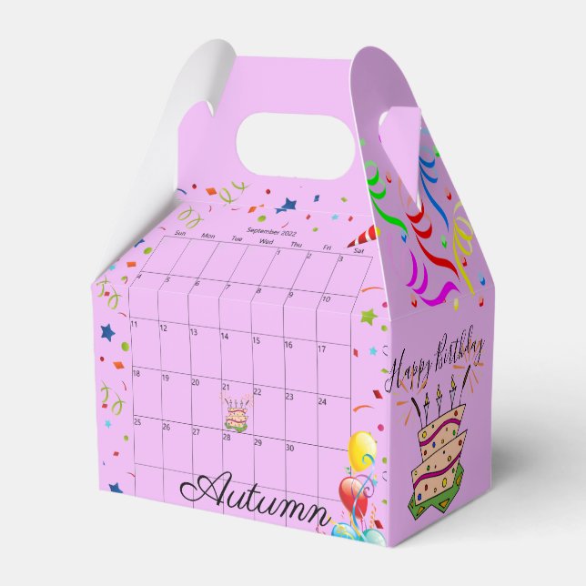 Happy Birthday Gable Favor Box September 2022 Geschenkschachtel (Vorderseite)