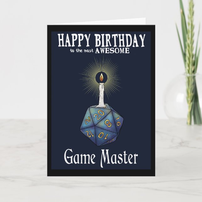 Happy Birthday Game Master Card Karte (Vorderseite)