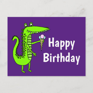 Happy Birthday Gator Postkarte
