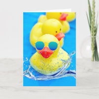 Happy Birthday Gelben Ente in Sonnenbrille