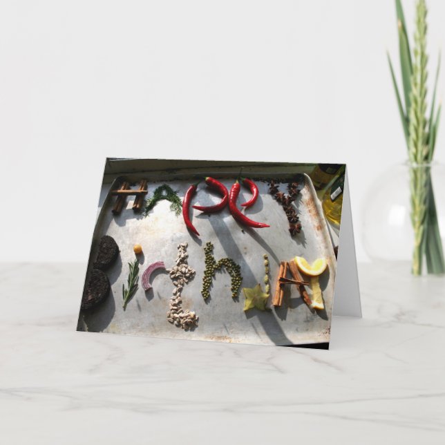 Happy Birthday Gemüse Karte (Vorderseite)