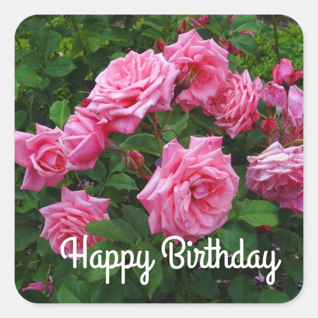 Happy Birthday Gene Boerner Rose #2 Stickers (Vorderseite)