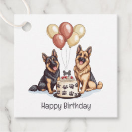 Happy Birthday German Shepherd Hunde Birthday Cake Geschenkanhänger