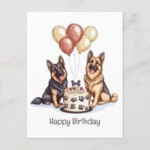 Happy Birthday German Shepherd Hunde Birthday Cake