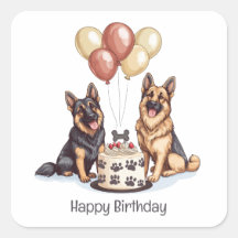 Happy Birthday German Shepherd Hunde Birthday Cake