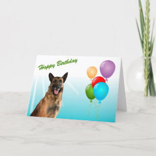 Happy Birthday German Shepherd Puppy Dog Card Karte