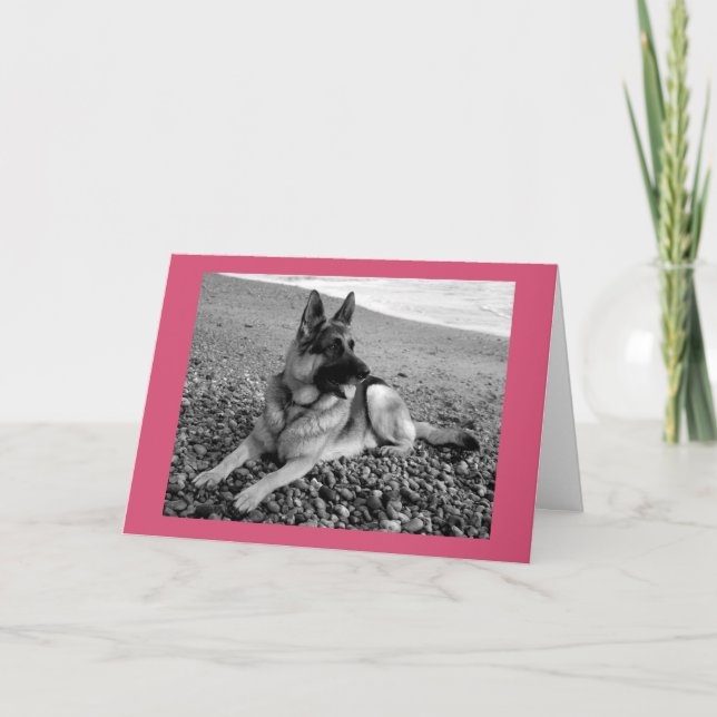 Happy Birthday German Shepherd Puppy Dog Card Karte (Vorderseite)