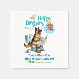 Happy Birthday German Shephertime für mehr Fibre Serviette