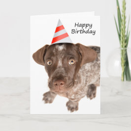 Happy Birthday German Shorthaired Pointer Puppy Feiertagskarte