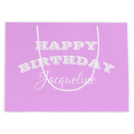 Happy Birthday Geschenk für ihre einfache Script C Große Geschenktüte